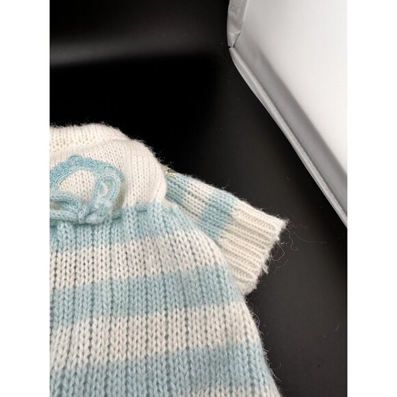 CPK Cabbage Patch Kids Vtg Baby Bean Butt BBB Blue White Knit Sleeper With Hat - Picture 5 of 13